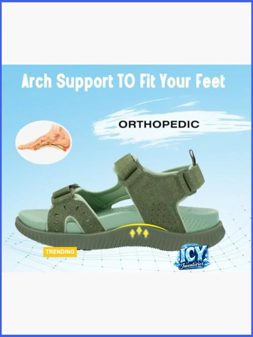 Mens Hiking Sandals With Arch Support Sport Recovery Athletic Walking